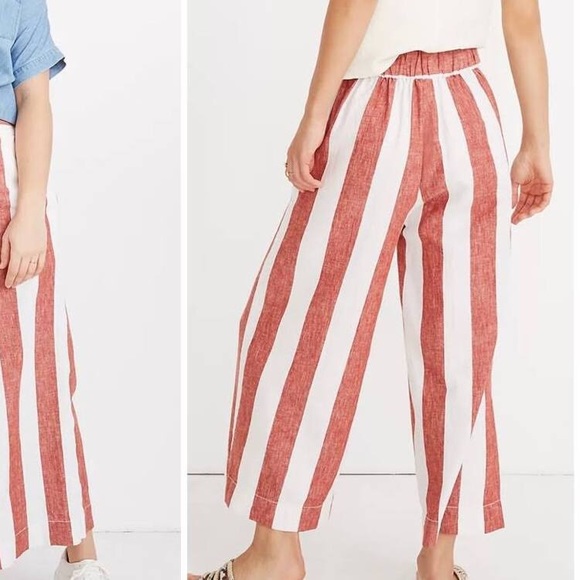 Madewell caramel/white striped culottes - Picture 4 of 11